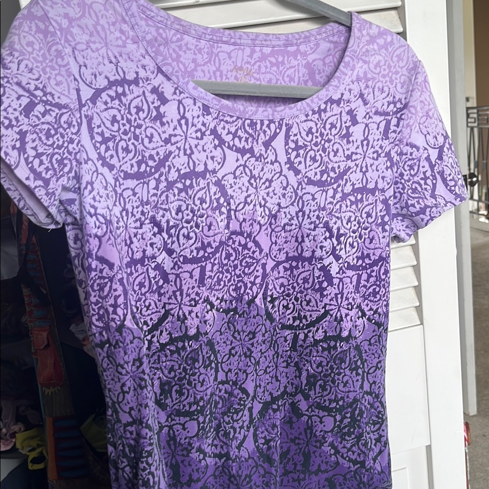 Y2K Purple pattern T-shirt